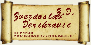 Zvezdoslav Derikravić vizit kartica